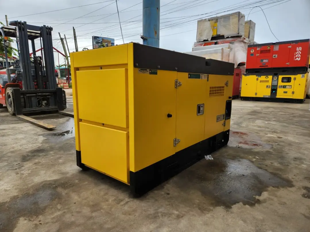 Enclosed standby generator at an equipment facility